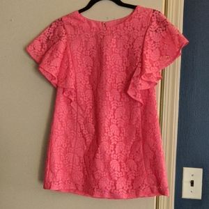 Merona coral lace top